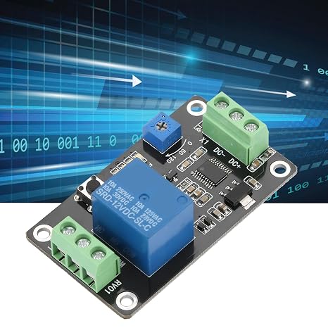 Fafeicy Delay Timer Relay Self-Locking DC 5V/12V/24V (DC12V)