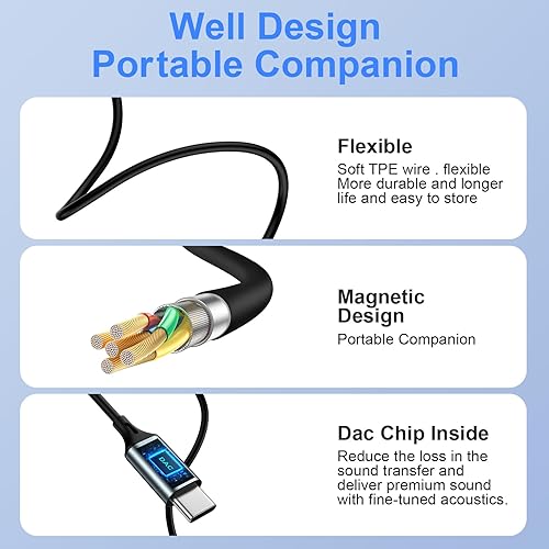 Miniatura 4 de Auriculares USB C con cable para Samsung Galaxy A16 5G A15 A14 A36 A35 S25 Ultra S24 FE S23 S22 S21 S20 A56 A55 A54 A53 Z Fold 7, auriculares tipo C