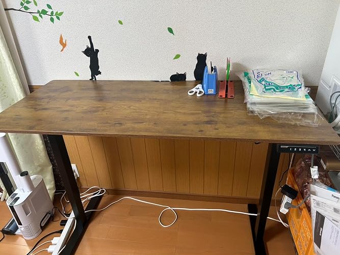 Amazon | ErGear 電動 昇降デスク 一枚板 スタンディングデスク 幅