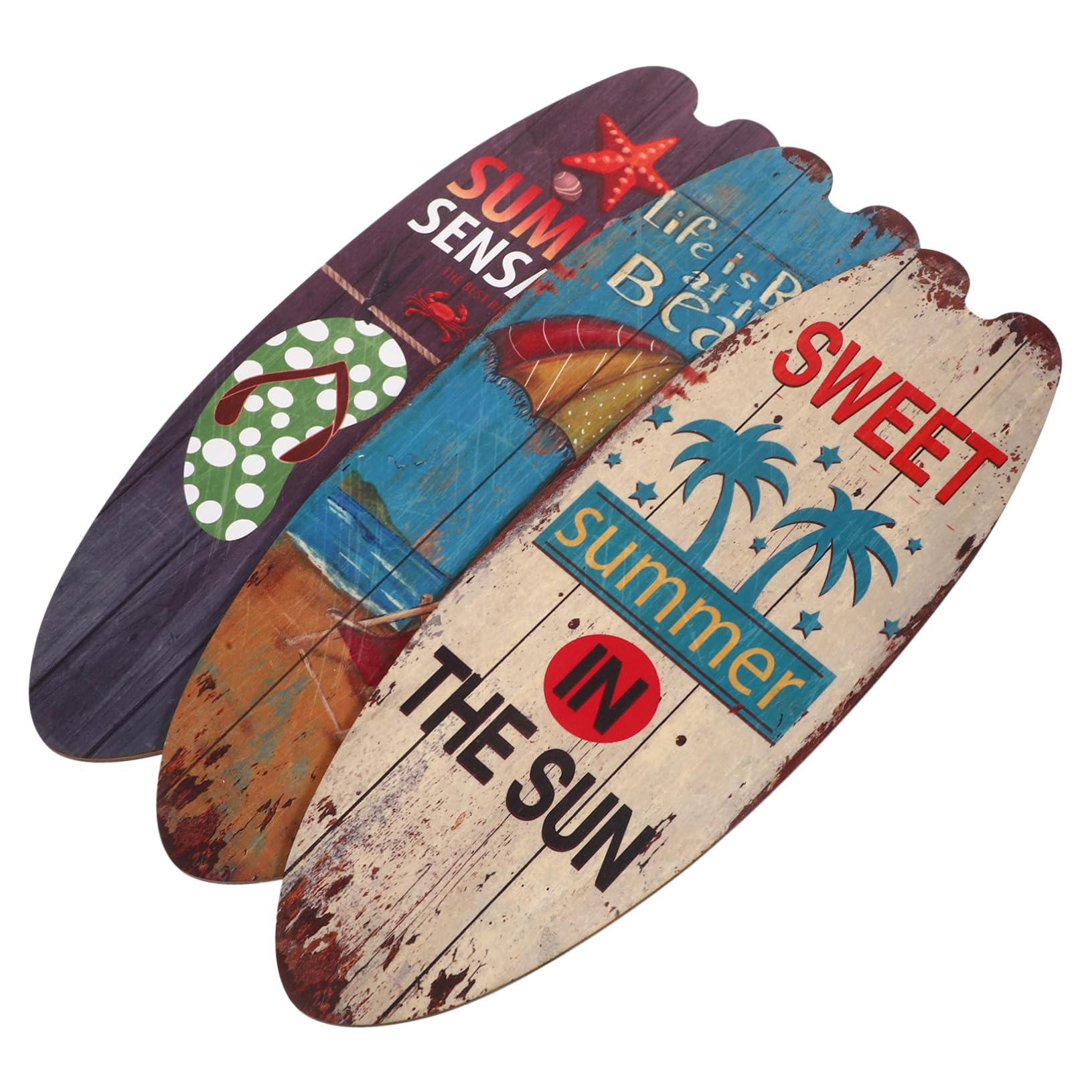 Décoration murale surf panneaux vintage été plage maison bord de mer