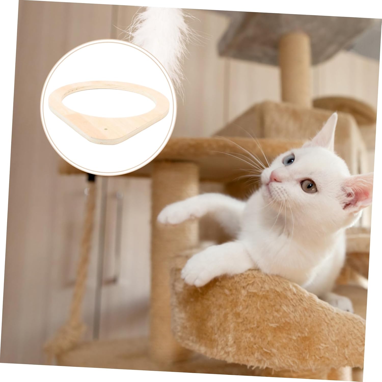 Cat Tree Bed Frame Holder and Climbing Post Sturdy Cat Activity Center Easy to Install Spacious Design