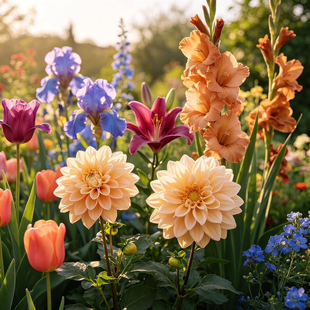 FioriRizoma multicolore - Aiuole rialzate giardino Copertura terreno d'appartamento esotiche giardino 30Bulbi