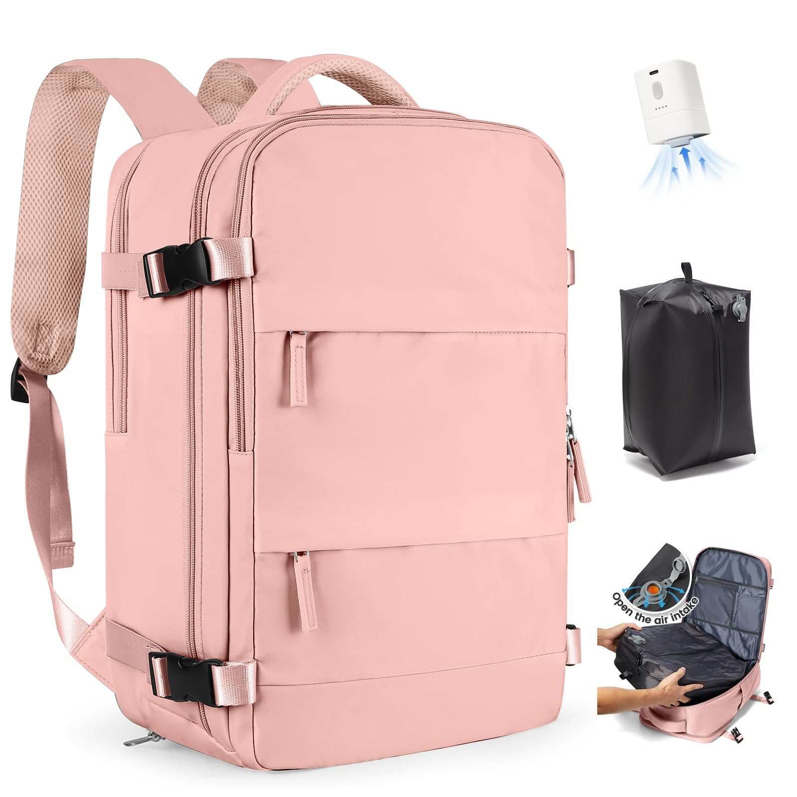 SZLX Mochila al Vacio con Bomba Equipaje de Mano 40x30x20 Ryanair Vueling Wizzair Easyjet Mochila Viaje Cabina Avion 40…