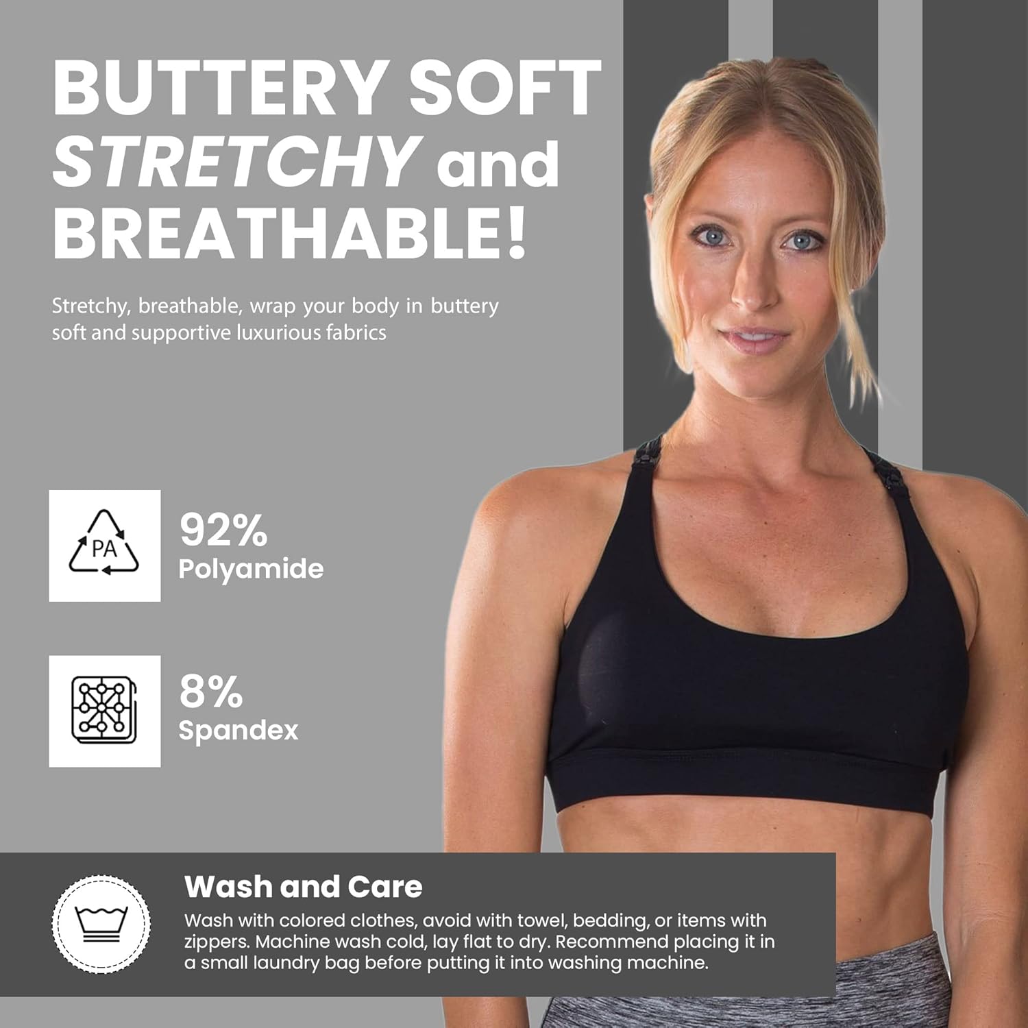 Sweat and Milk Océane 2 Medium Support Nursing & Sports Bra, Strappy Back, Breastfeeding, No Pumping, Maternity Bra
