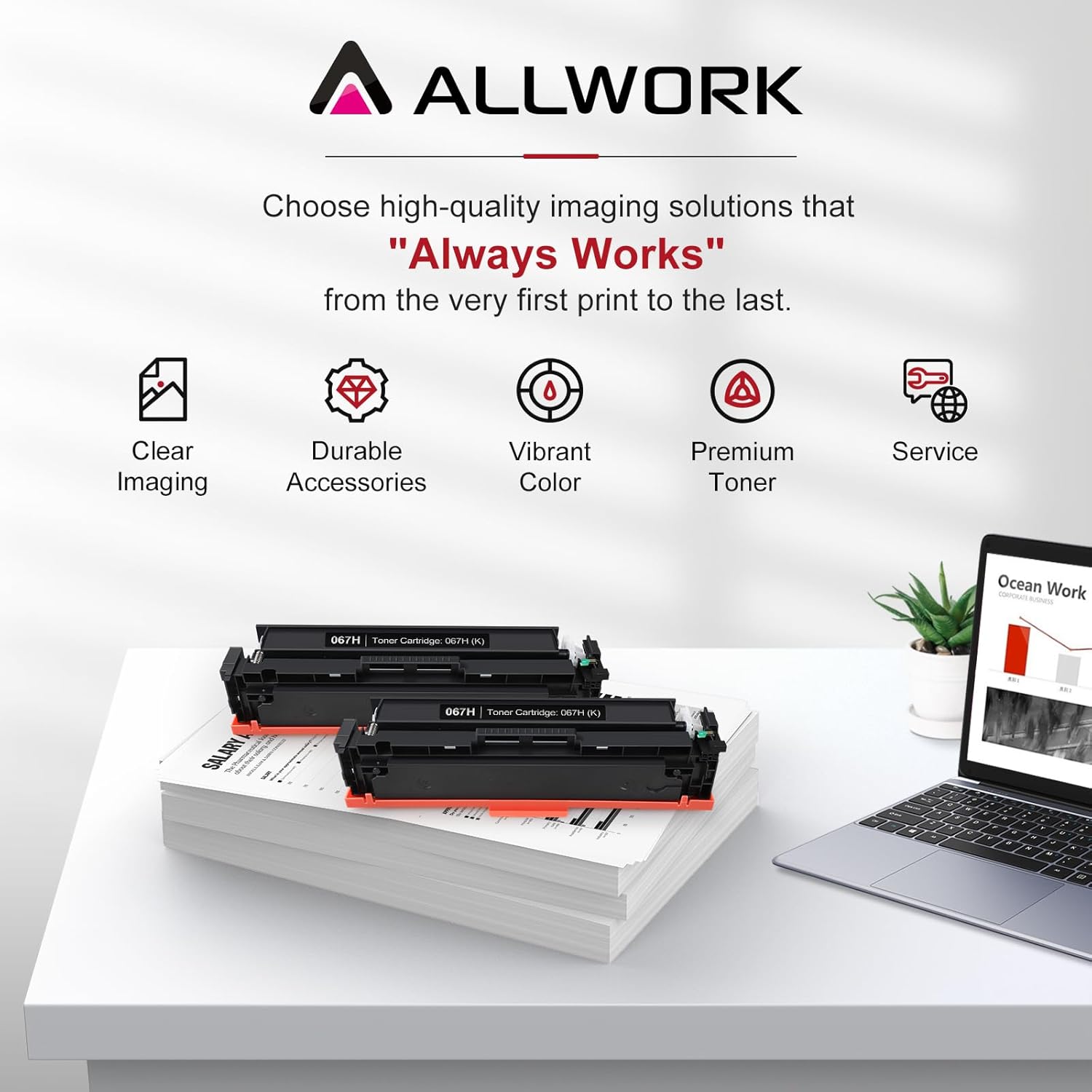 067H 067 Black 2-Pack Toner Cartridge Compatible Replacement for Canon 067H 067 High Capacity Works for Canon Color imageCLASS MF656Cdw MF653Cdw MF654Cdw LBP632Cdw MF650C LBP630C Printer with Chip