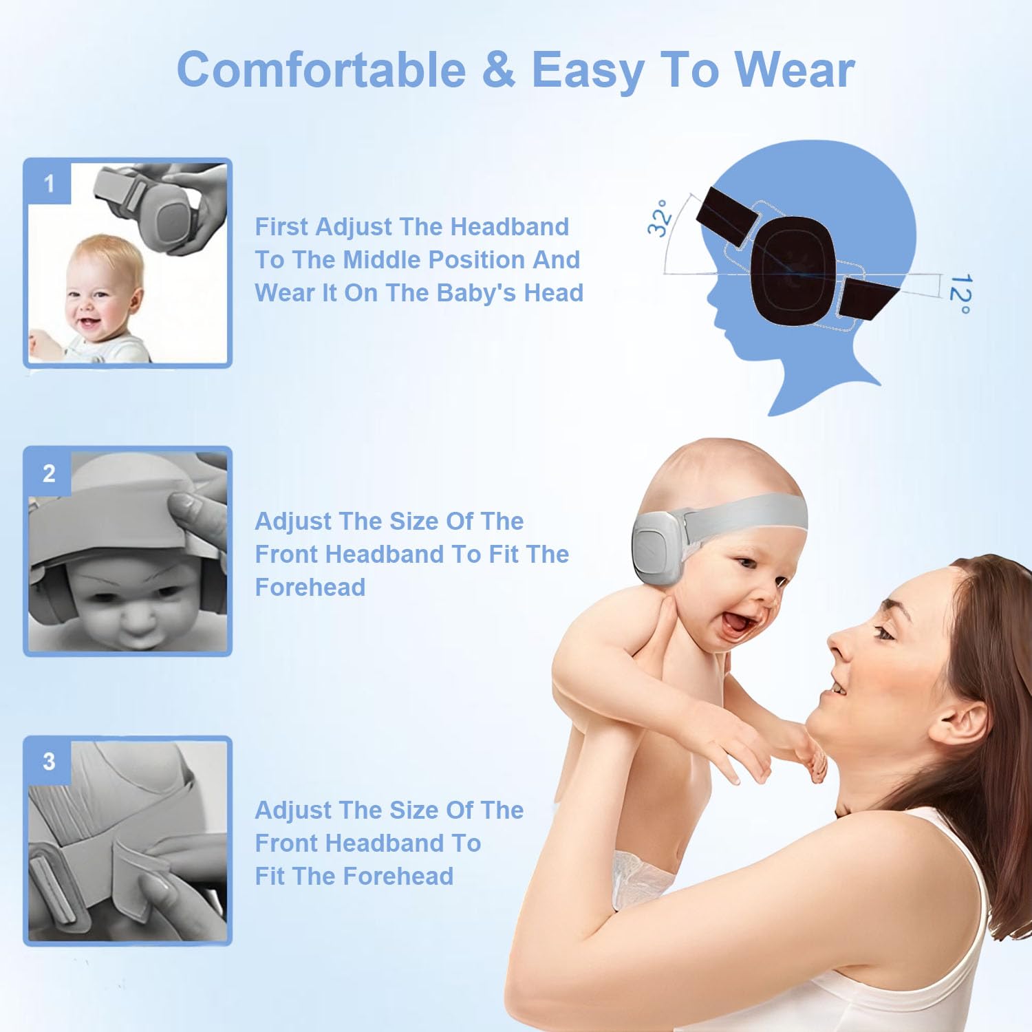 DSLIHA Baby Ear Protection for Infants and Toddlers, Soft & Adjustable Infant Noise Cancelling Headphones - Image 4