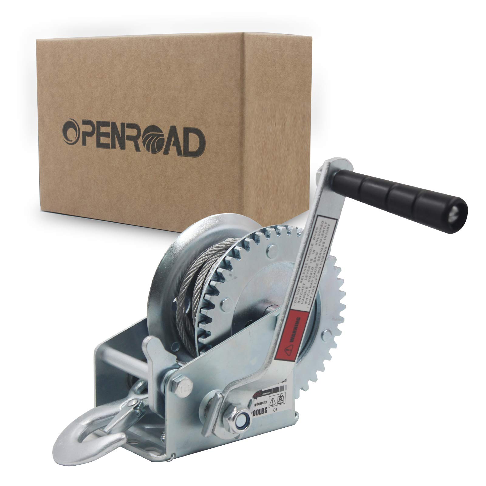 Buy OPENROAD 1200lbs Hand Winch Boat Winch Hand Crank Winch with 10m (32ft) Cable Manual