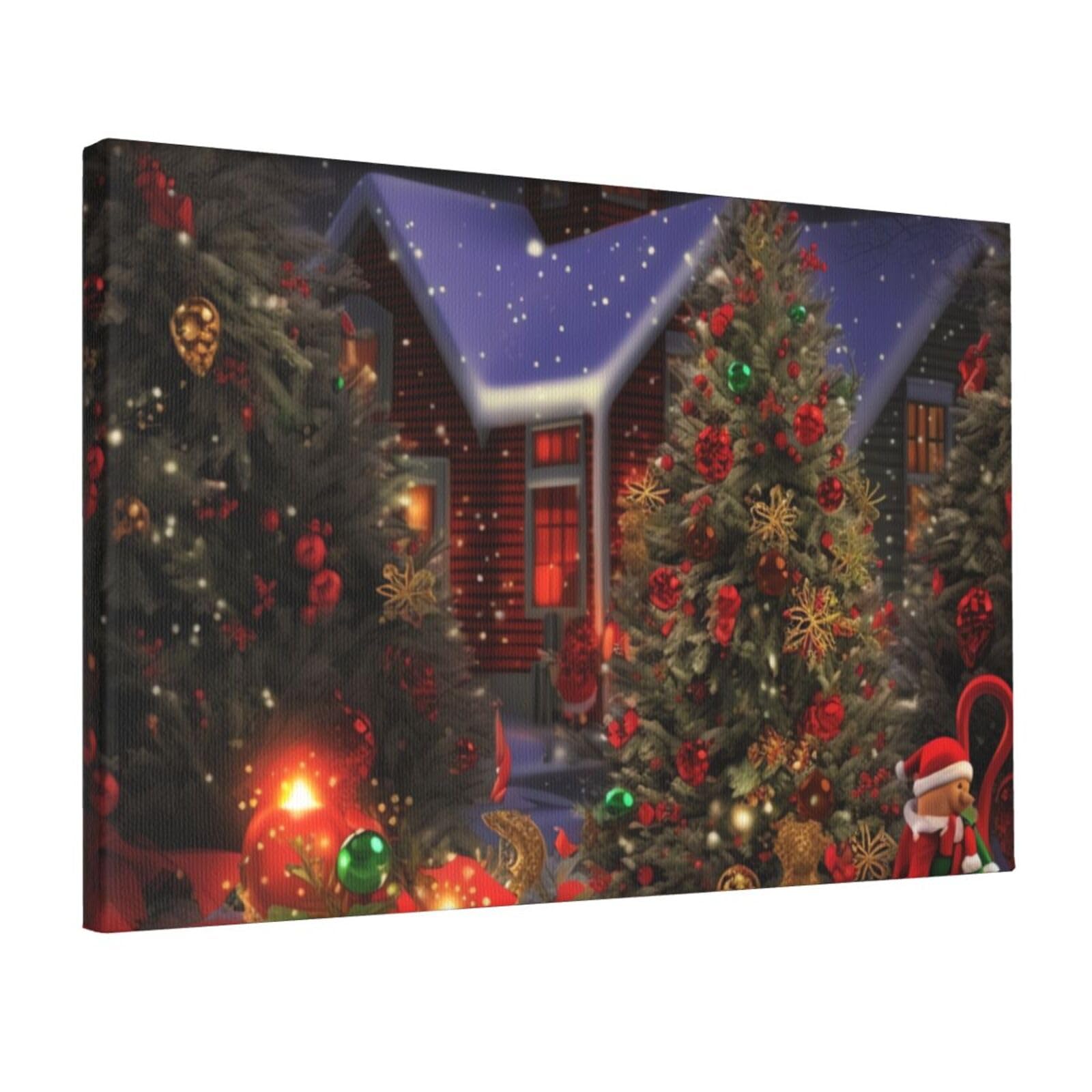 Impression sur toile de Noël de 30x45 cm pour décorer le salon - 8