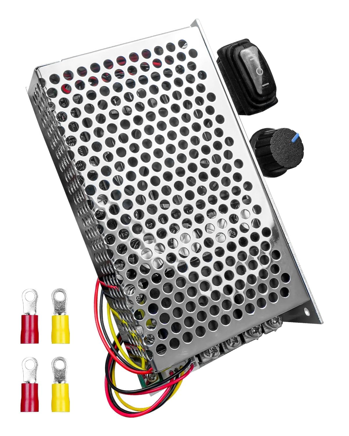 driver de velocidad de motor CC máximo PWM 3500 W, CC 10 V-50 V y nominal de 60 A/máximo 100 A, visualización LED, driver de velocidad continuo con interruptor de freno delantero y marcha atrás y