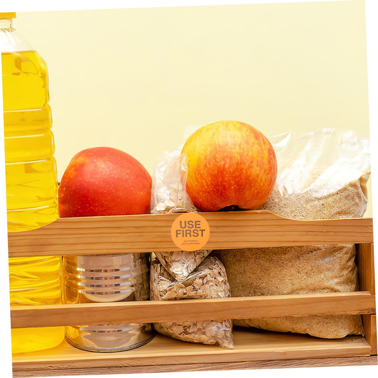Hemobllo 4rotoli Adesivi Portatili Per Alimenti Etichette Decalcomanie Per Ristoranti Conservazione Adesivi Usa First Colori Brillanti Chiara Applicazione Facile Su Imballaggi Contenitori