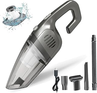 BZY - Aspiradora de mano inalámbrica para coche, recargable con múltiples accesorios, ligera, portátil, inalámbrica, recargable para coche, oficina y hogar