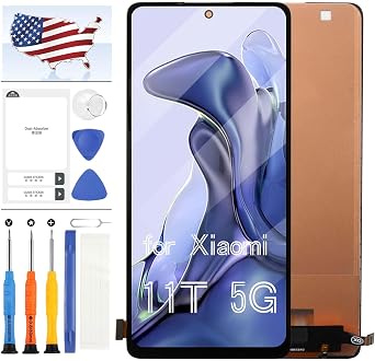 TFT for Xiaomi 11T/11T Pro Screen Replacement for Xiaomi 11T 5G LCD Display 21081111RG 2107113SG LCD Touch Screen Digitizer Assembly Repair Kit BlackNo Fingerprint Function