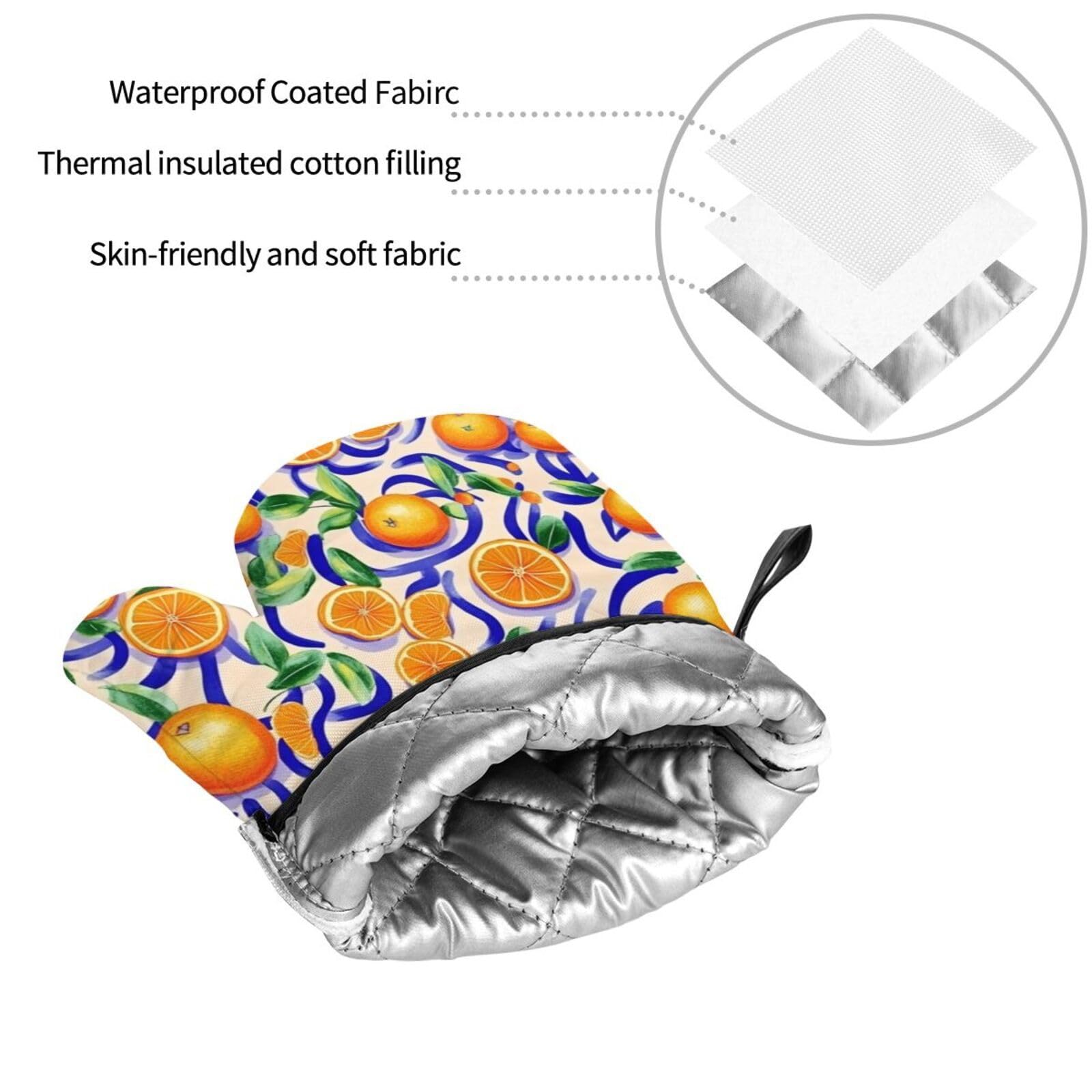 Guantes de Barbacoa Manoplas de Cocina Agarraderas Bolsillo Agarre Flexible