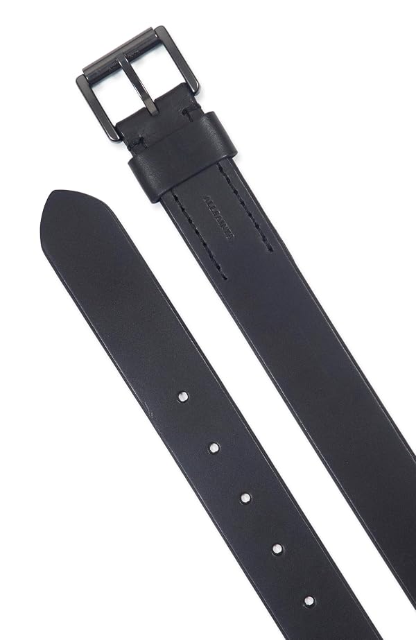 AllSaints Men's 1.5 Inch Leather Belt With Feather Bevel Edge & Roller Buckle, Adjustable Sizing by AllSaints - Image 5