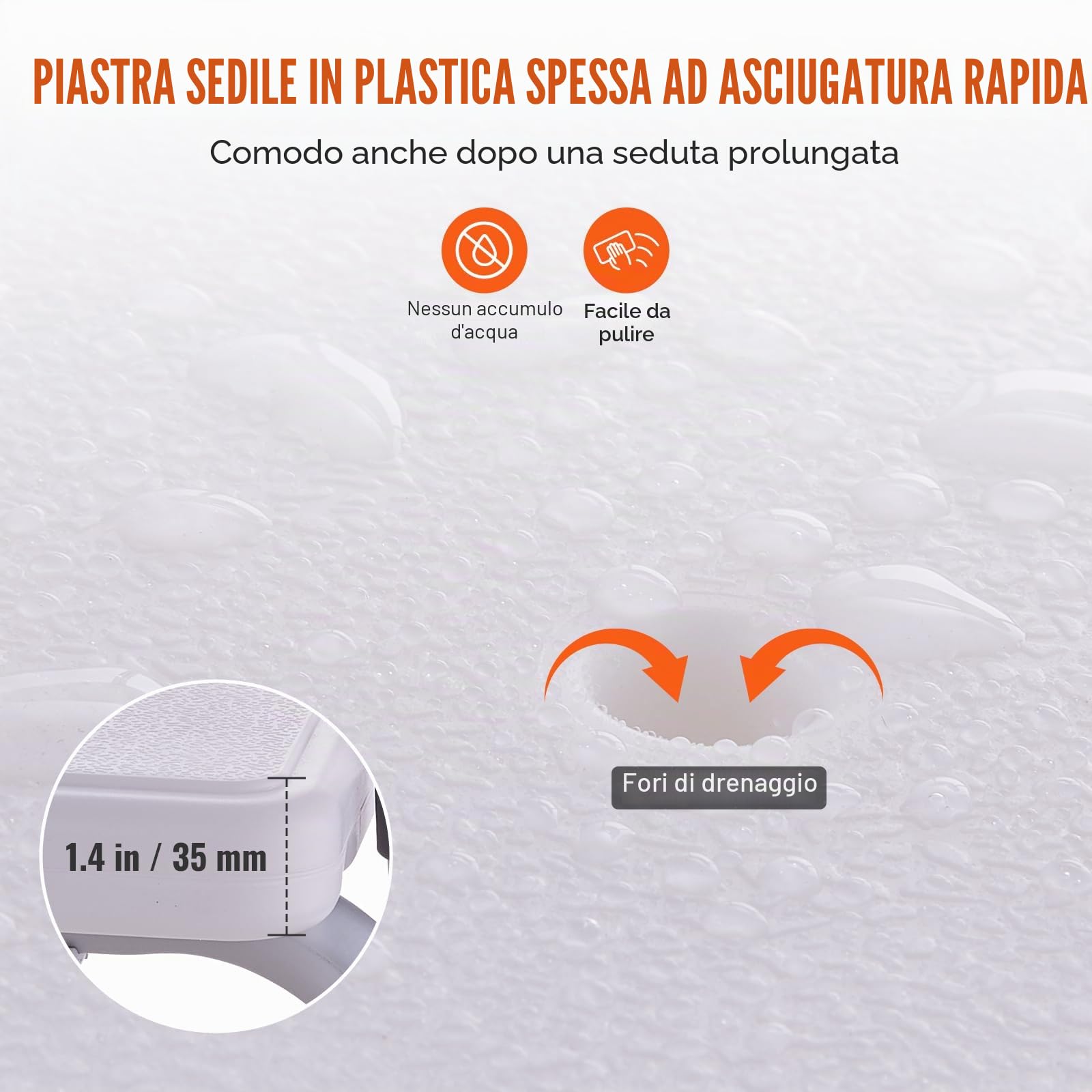 VEVOR Panca di Trasferimento per Vasca 920 x 610 x 925 mm Panca di Trasferimento per Vasca Regolabile con Protezione per Tende a Forma di U, Schienale Reversibile, per Anziani Disabili, Carico 180 kg