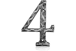 5.5 Inch House Numbers for Outside: Distinctive Cast Iron Address/Mailbox Embellishments
