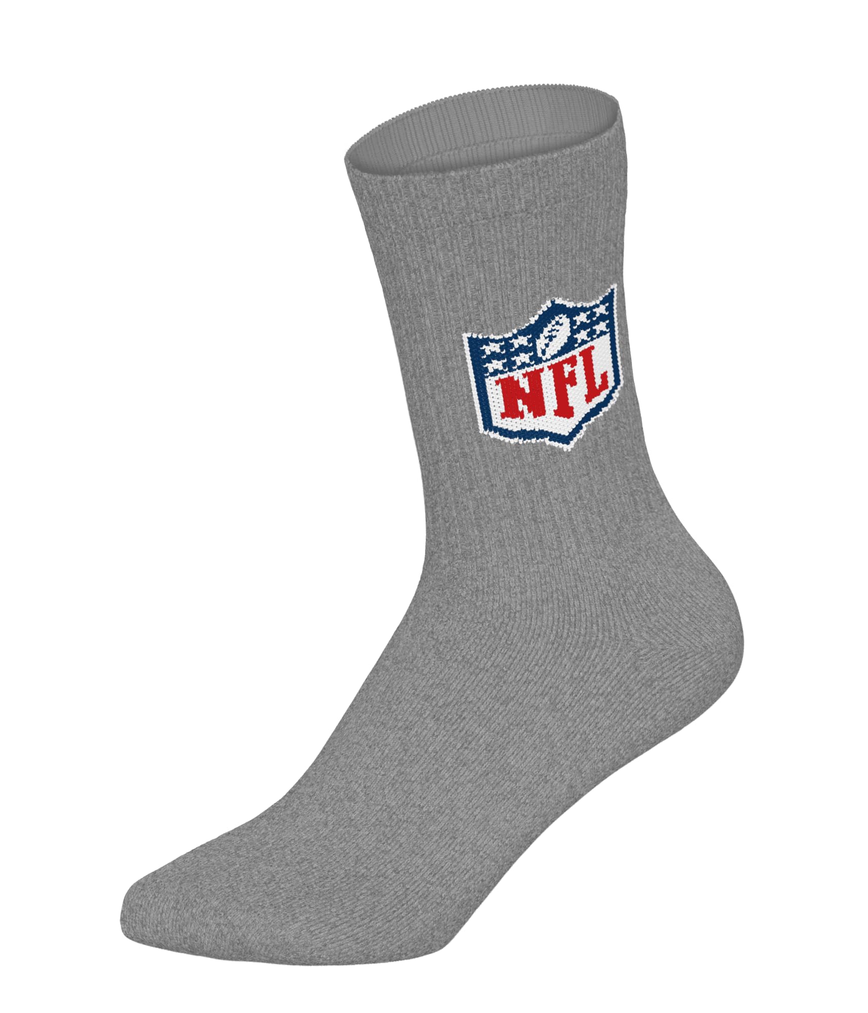 NFL SHIELD 6pk Crew Socks - MGR/WHT/BLK - 43/46