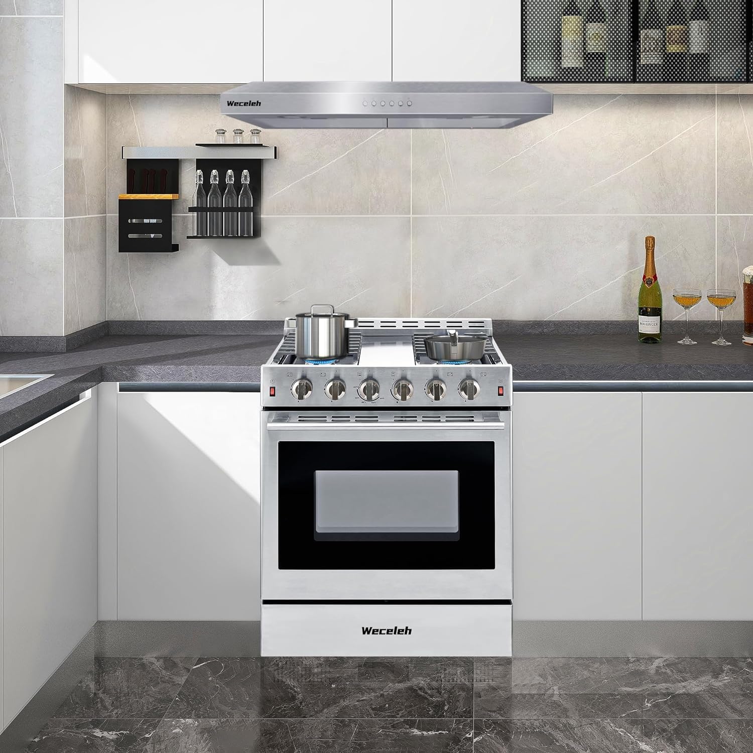 2 Pack CFK4 Ductless Range Hood Filter, Charcoal Filter Replacement Applicable for COSMO Rang Hood COS-5MU30/COS-5MU36 and SNDOAS Range Hood ‎US0475BPB / US0475NBK,Diameter-7 inch