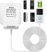 Doorbell Transformer, 24V 500mA Video Doorbell Power Supply for Ring Video Doorbell, Ring Video Doorbell Pro and Ring Video Doorbell 2, Compatible with Nest Hello Doorbell (8M Extension Cable)