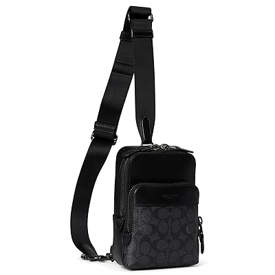 COACH Gotham Slingback 13 in Signature Backpack Bags Charcoal, Canvas/Leather