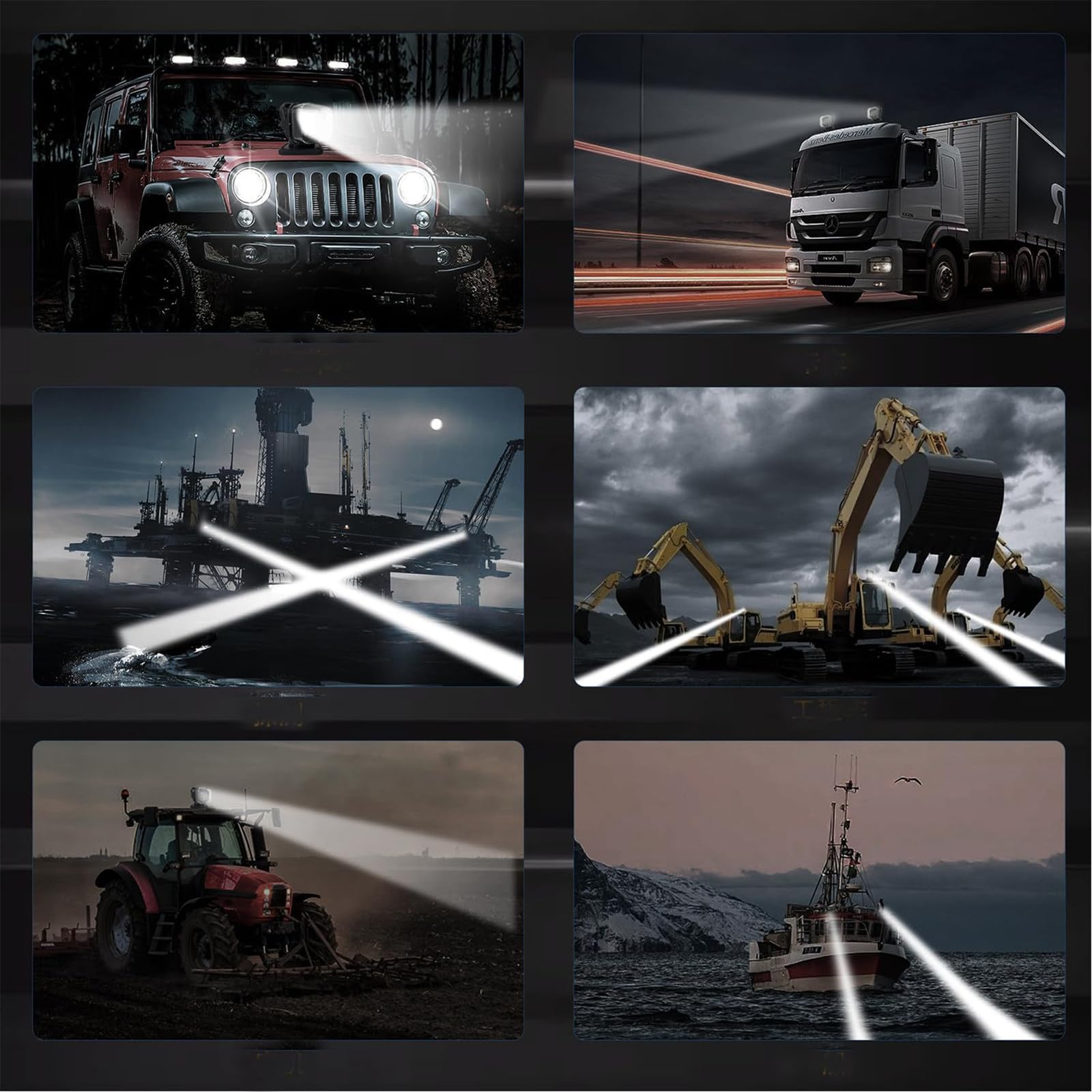 Reflektor LED ze zdalnym sterowaniem o mocy 50 W, zdalny silny reflektor Szperacz Światło zewnętrzne do pojazdów i statków,Black