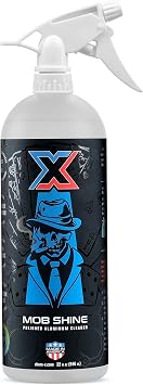 Chem-X Mob Shine Polished Aluminum Cleaner - 32oz - Cleans, Restores, Maintains Aluminum, Removes Oxidation & Road Film, Multi-Purpose Cleaner for Rims, Wheels, Bugs, Soot Removal, MORE