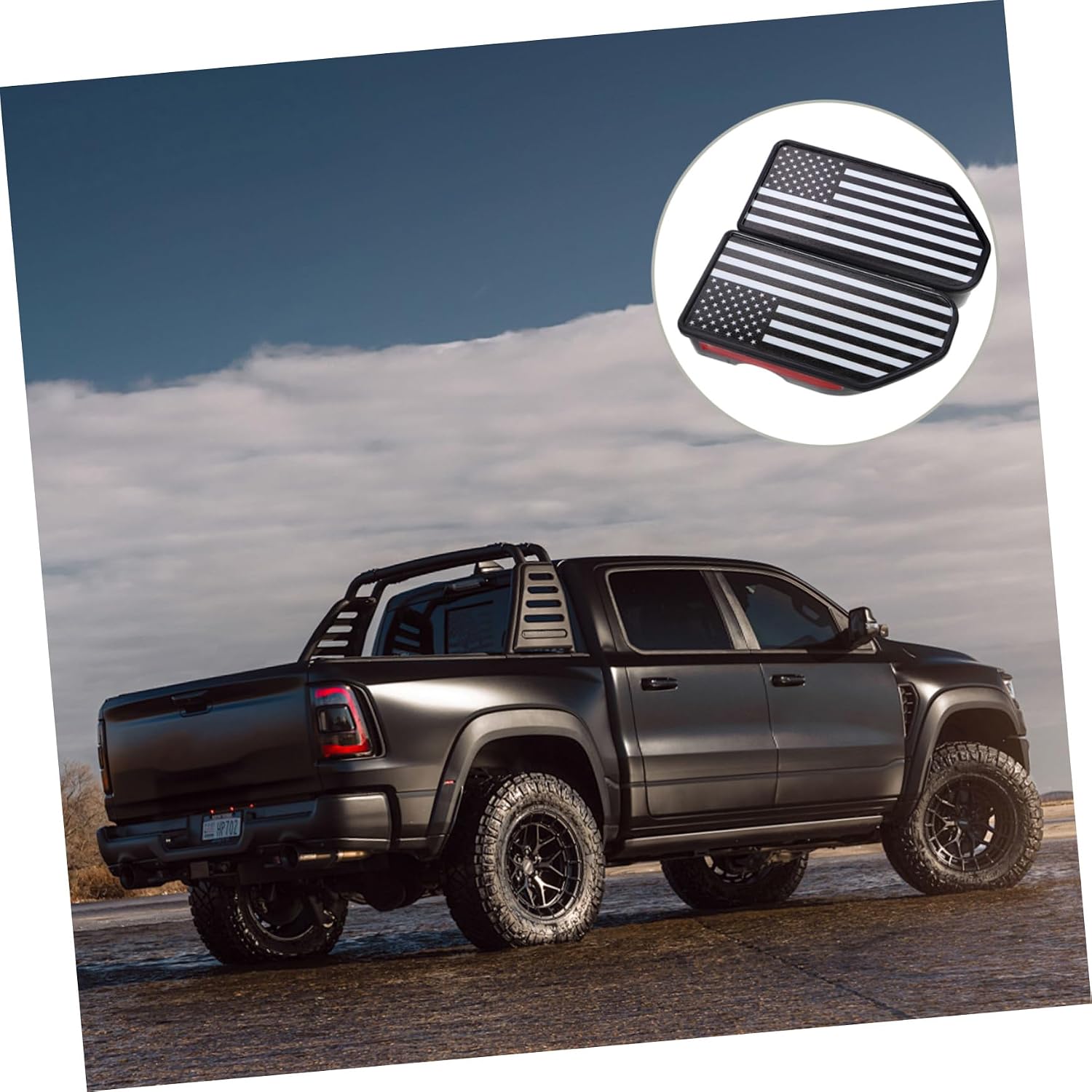2pcs Truck Bed Stake Pocket Covers Flag Design Dust and Rain Protection for Trucks Durable Accessories for Comprehensive Weather Resistance