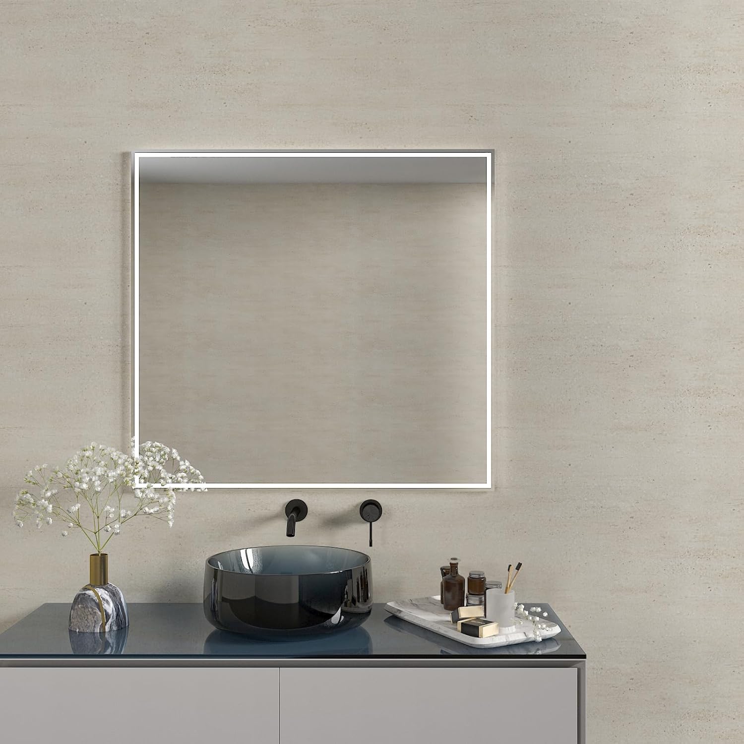 CHIHUT 12"x100" Matte Beige Marble Peel and Stick Wallpaper Waterproof Self Adhesive Removable Marble Contact Paper for Kitchen Countertops Cabinets Furniture Desk Renter Friendly Granite Vinyl Wrap