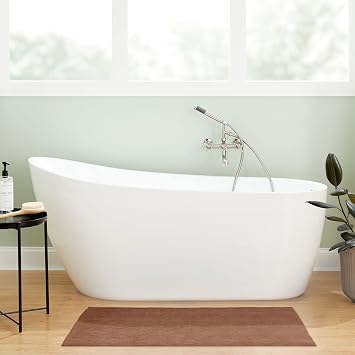 Signature Hardware 483534 Sheba 59" Free Standing Acrylic Oval Tub