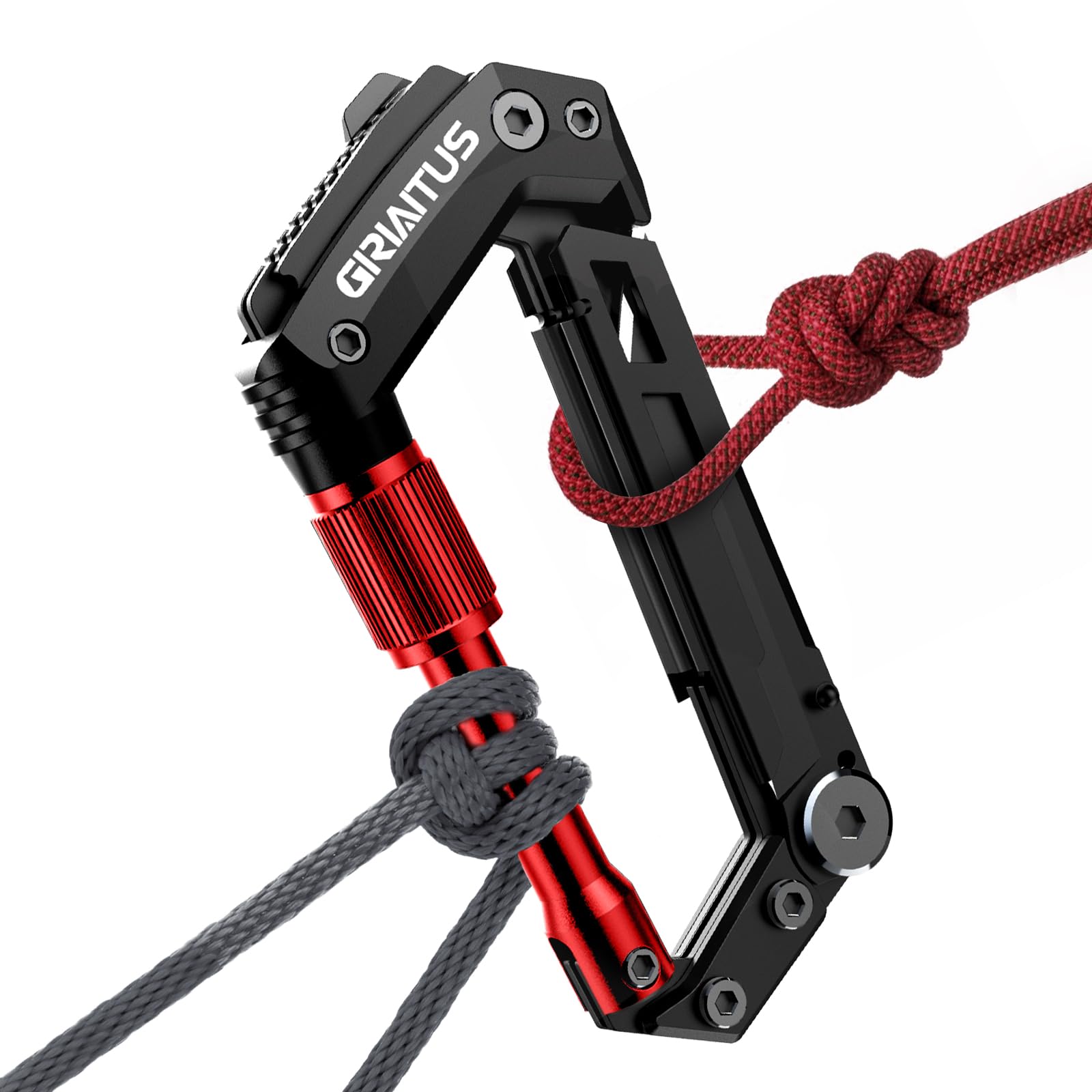 Camping Accessories 8en1 Carabiner Multitool Father's Day Gift for Dad Gifts for Men Outdoor Gadgets with Bottle Opener Ruler Saw Screwdriver-picture-10