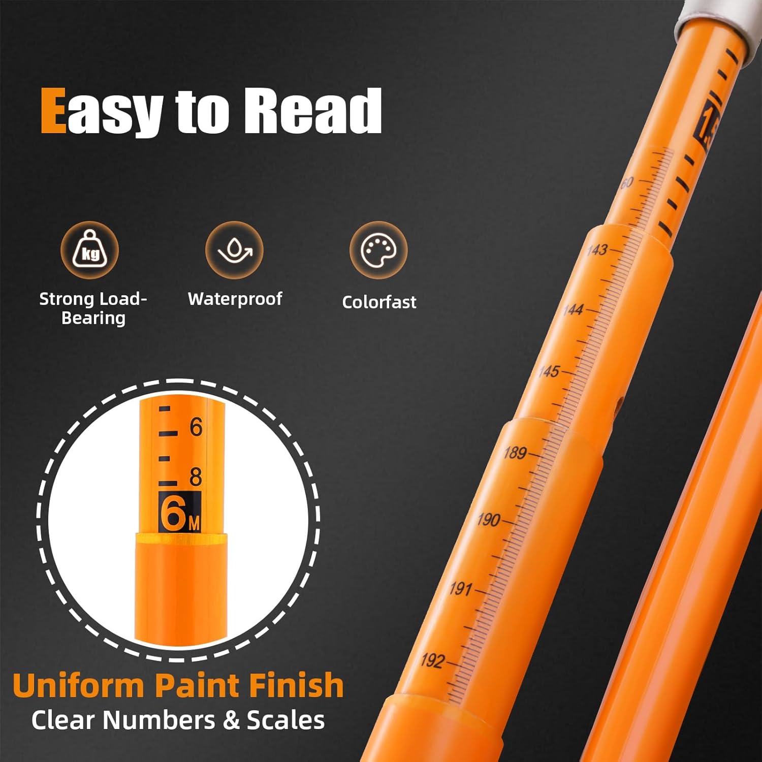 20FT Load Height Measuring Stick, Sturdy Fiberglass Truck Height Stick, Non-conductive Truck Height Measuring Stick with Carrying Bag & Adjustable Pole, Height Stick for Trucks Car Haulers &Trailers