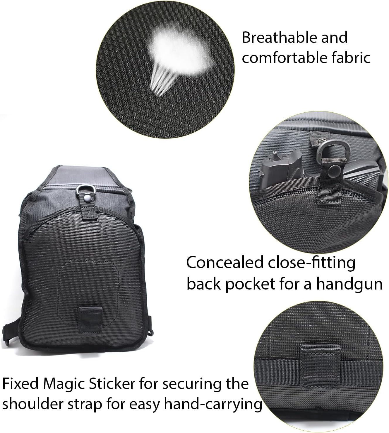 Tactical Sling Bag Backpack for Men Molle Shoulder Bag Pack Daypack Backpack for Hunting, Hiking, Traveling, Camping - Image 4