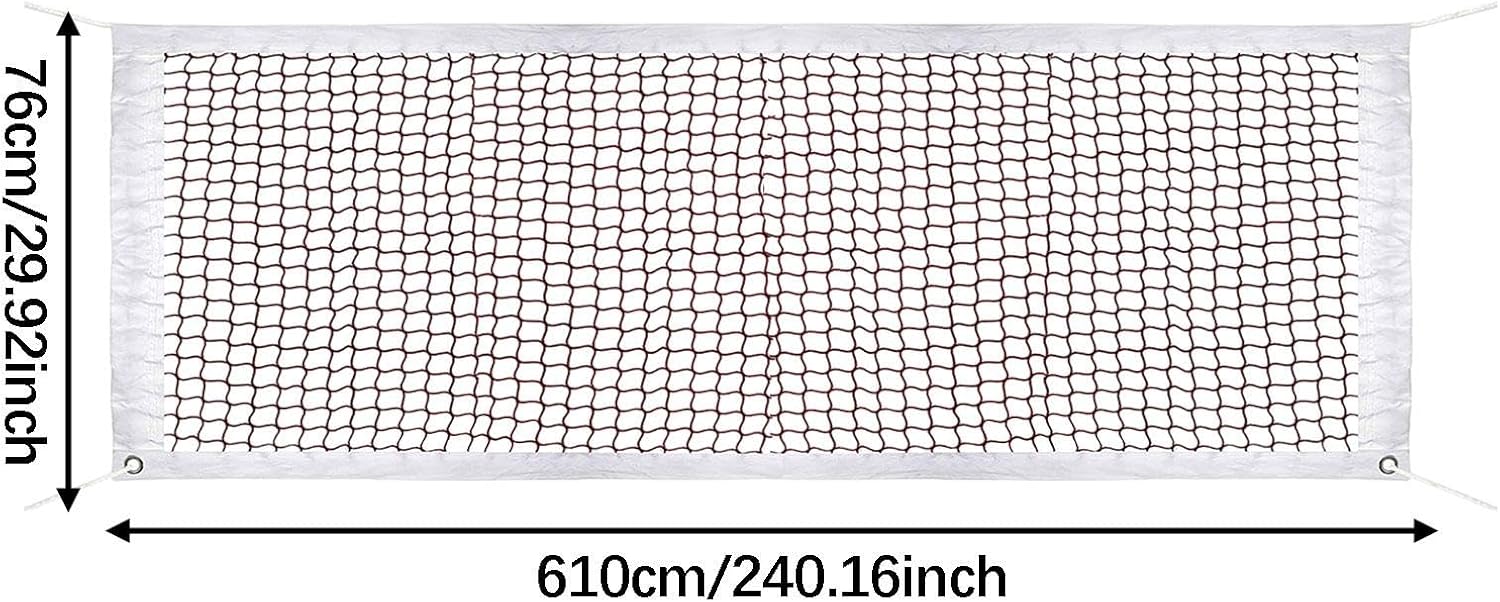 Badminton Replacement Net 240x30 inch Portable Sport Training Net for Badminton Pickleball Volleyball Easy Setup Tight Edge Stitching