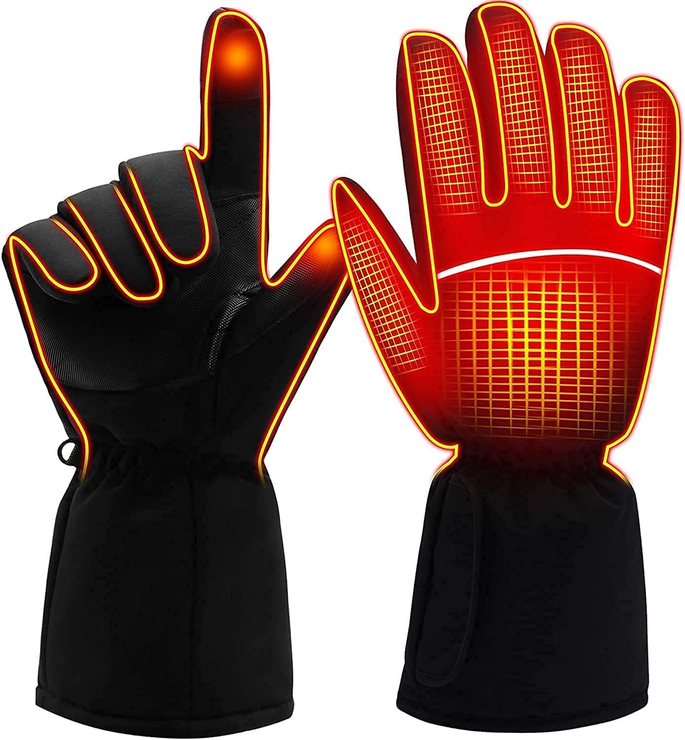 Gants chauffants d'hiver rechargeables 4.5V pour homme et femme