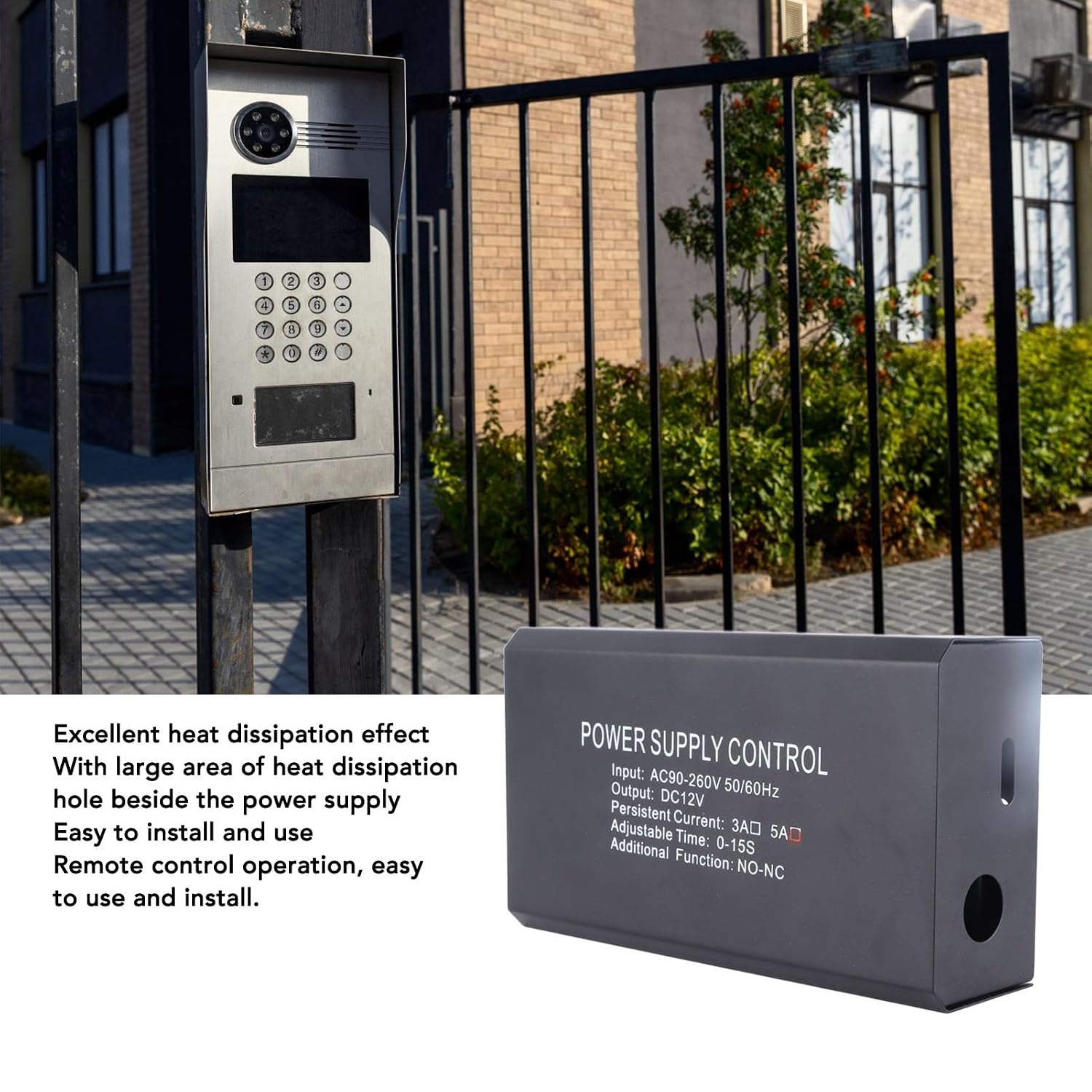Generic Kontroler Wyłącznika Zasilania 12 V 5 A do Kontroli Dostępu i Elektrycznych Zamków do Drzwi Konstrukcja Modułowa łatwa Instalacja Trwały materiał ABS 1 Jednostka