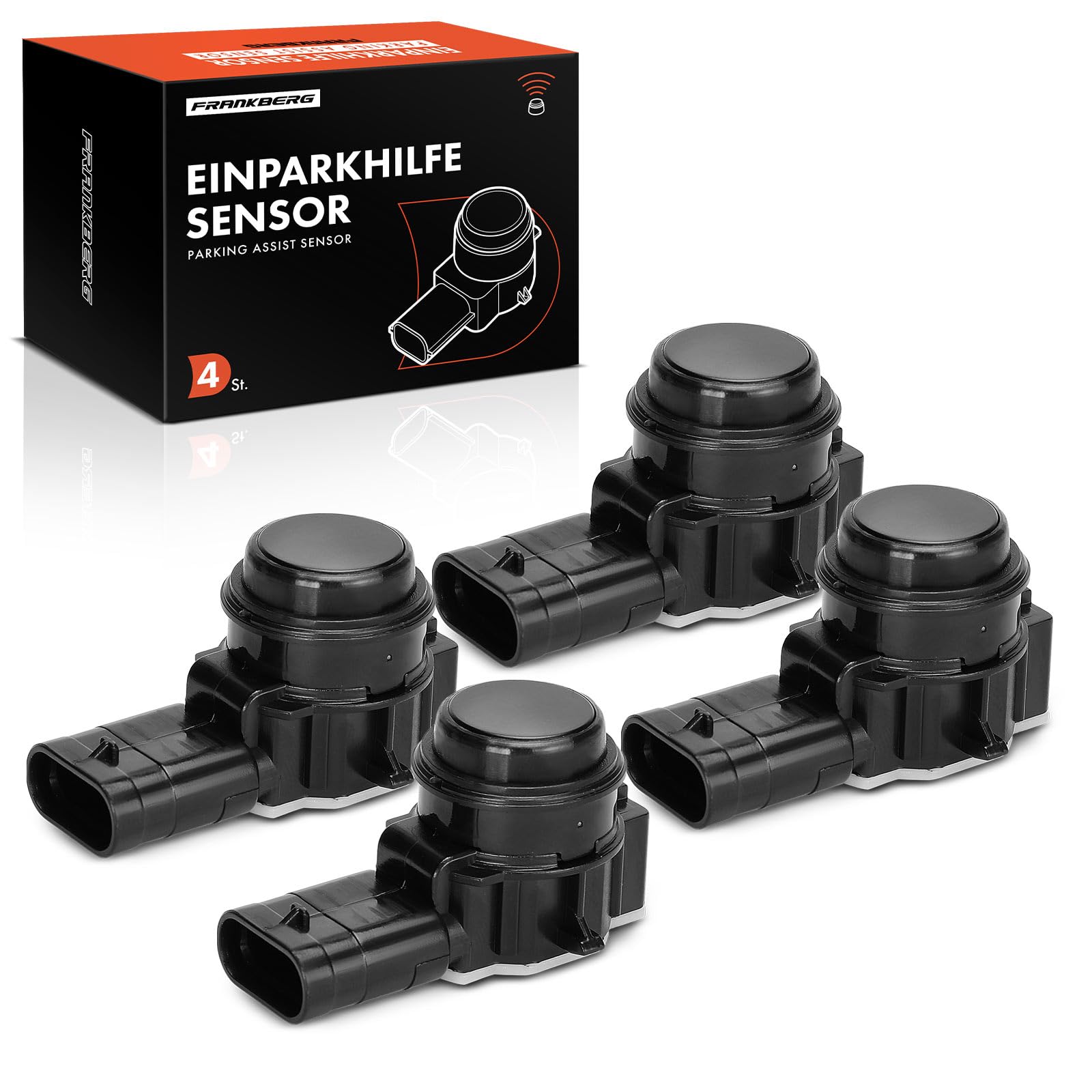 Frankberg 4X Parksensor Parking Asist Sensor 3-polig Vorne Hinten | Kompatibel mit A-Klasse W176 A 160 A 160 CDI/d A 180 A 200 A 200 CDI B-Klasse W242 W246B 180 B 180 CDI Replace# A0009050342