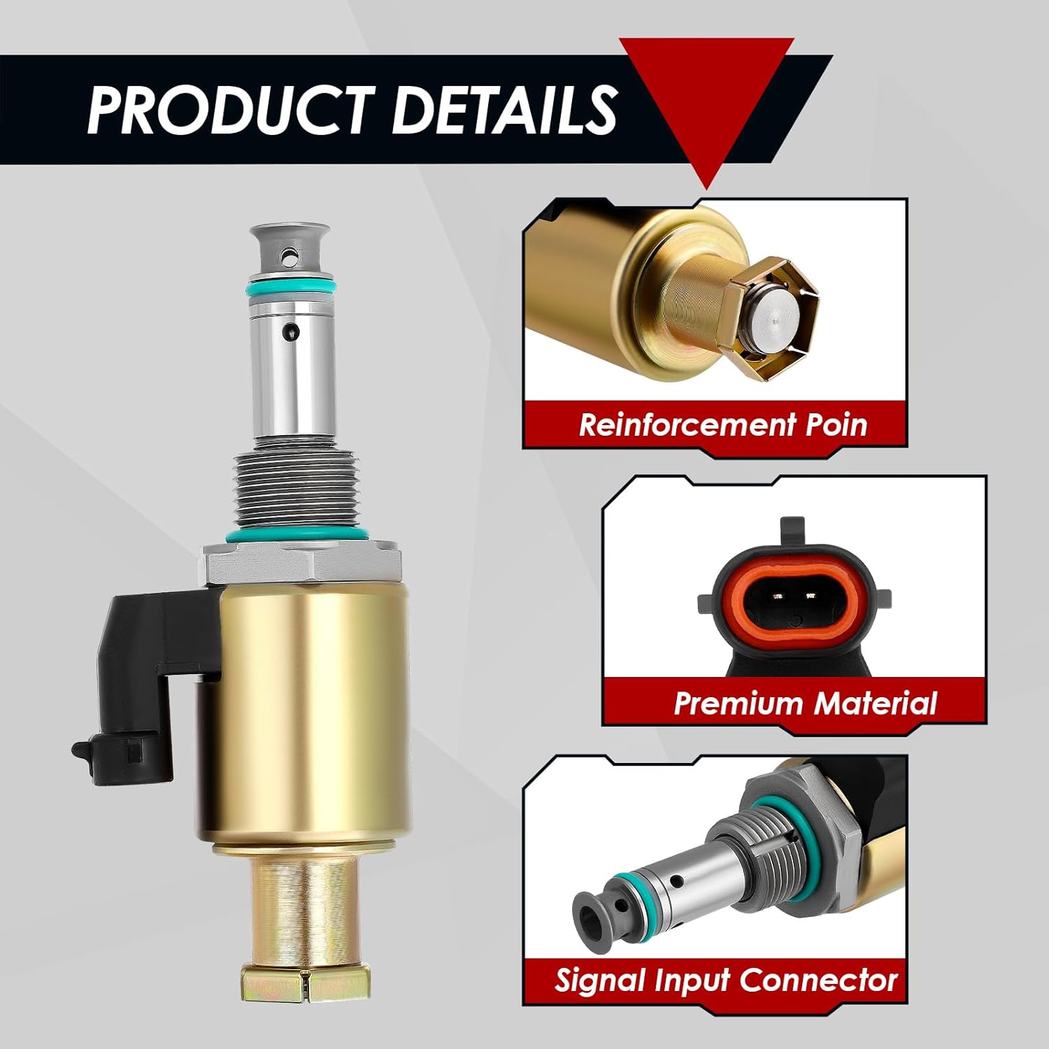 7.3L Fuel Injection Pressure Regulator IPR Valve with ICP Control Sensor and Pigtail, Compatible with 1995-2003 Ford F250 F350 F450 F550 Super Duty E350 E450 E550 Replaces F81Z9C968AB, F6TZ9F838A