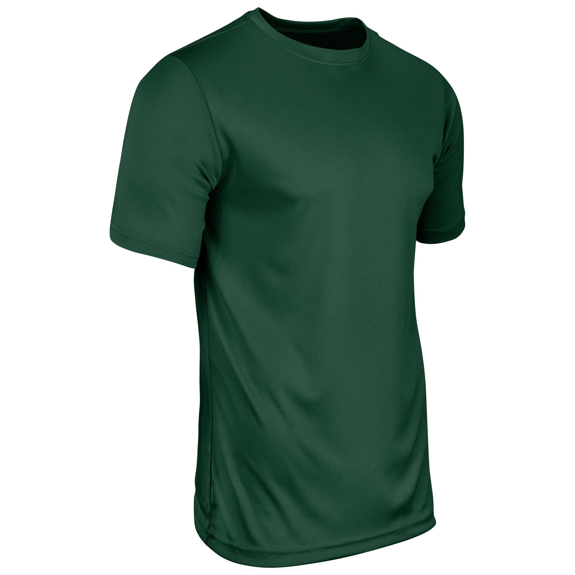 Champro Boys' Vision Lightweight Polyester T-Shirt Jersey, Forest Green, Large