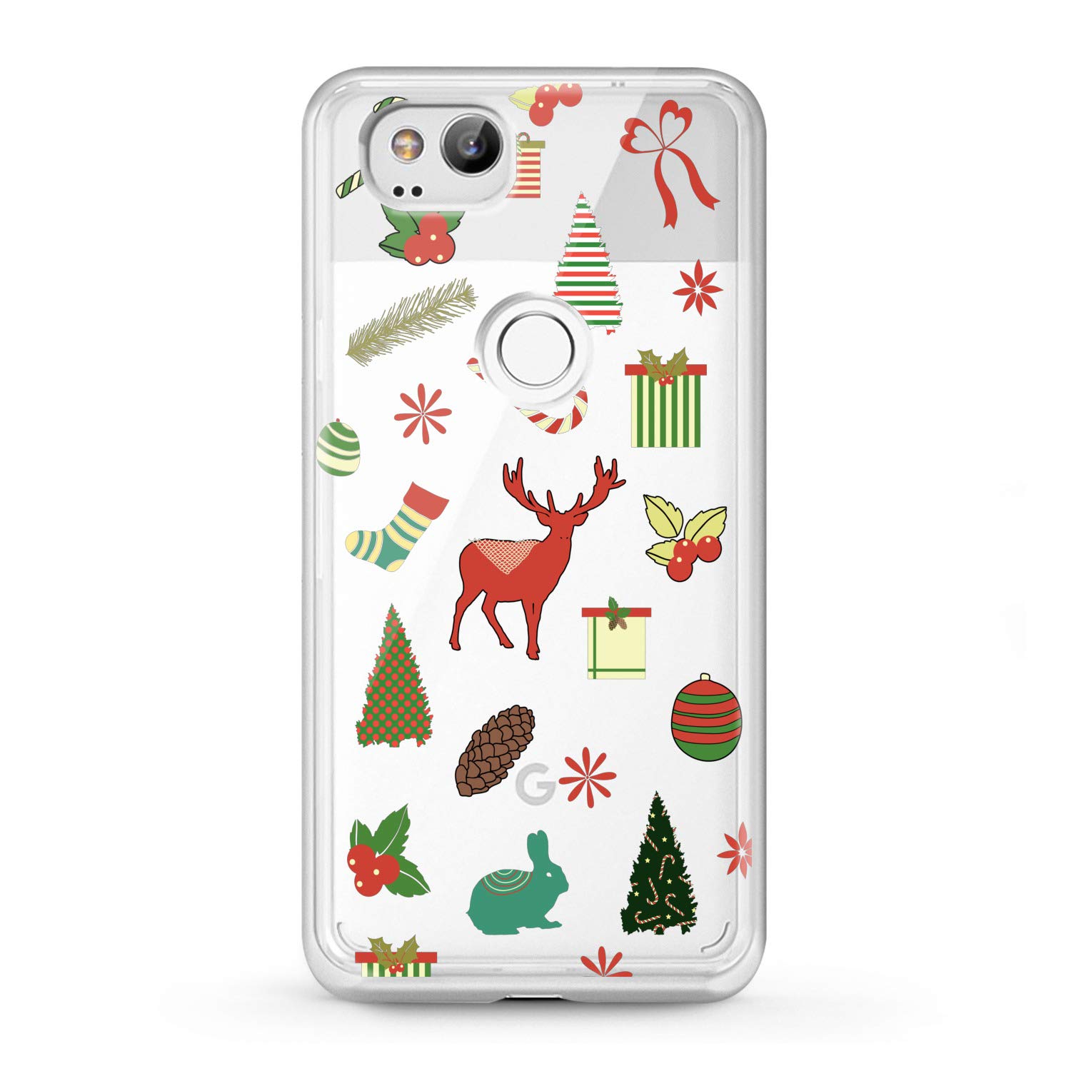 Lex Altern TPU Case Google Pixel 7 Pro 6a 5a XL 4a 5G 2 XL 3 XL 3a XL 4 XL Soft Smooth Christmas Tree Lux Llama Funny Design Cover Print Clear Merry Slim fit Lightweight Art Kawaii Winter