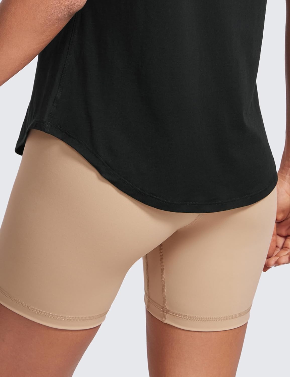 CRZ YOGA Pima Cotton Womens Short Sleeve Shirt Loose Casual Yoga T-Shirt Athletic Workout Tops - Image 6