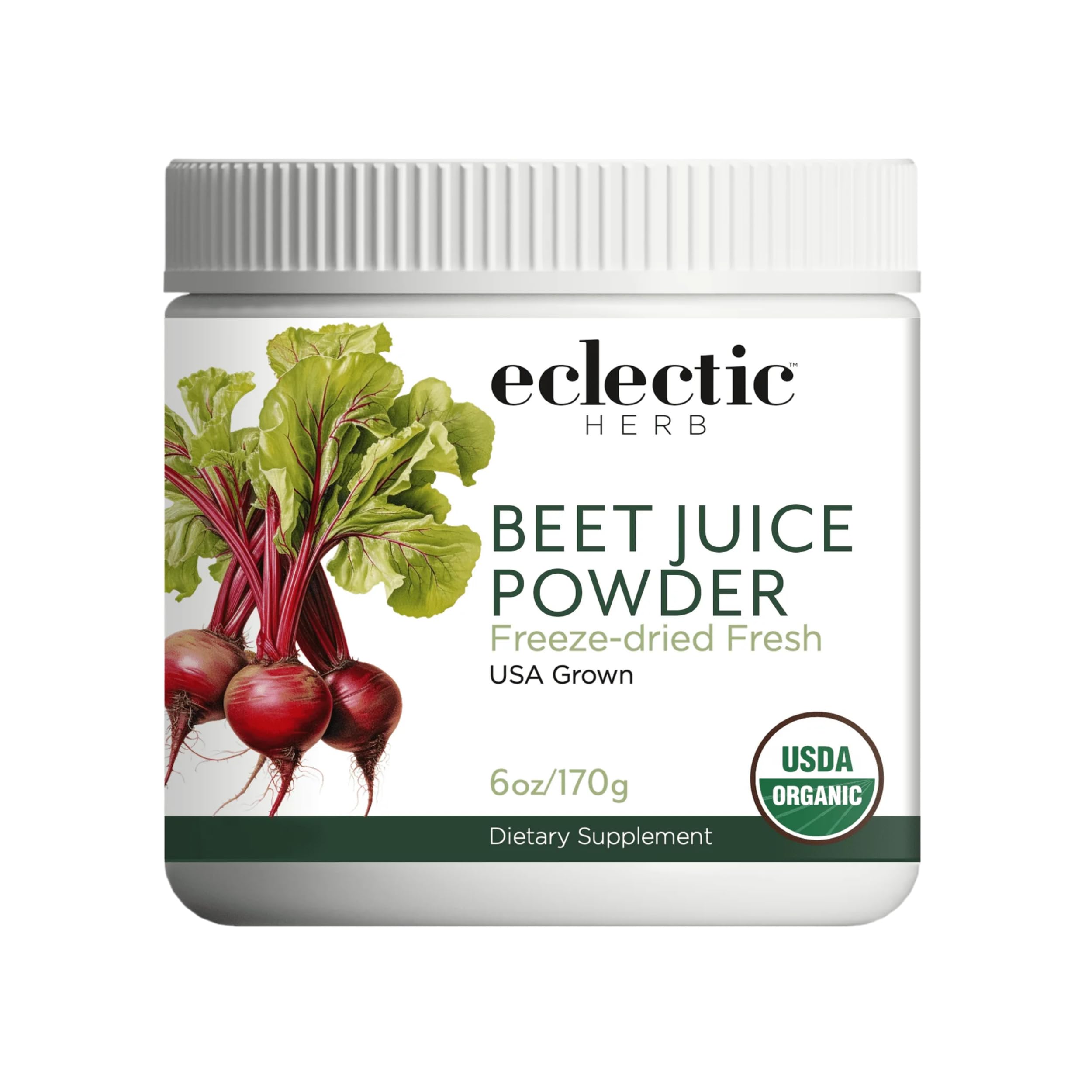 Eclectic Herb, Organic Beet Juice Powder, Energy, Heart Support, 6 oz 6 Ounce (Pack of 1)