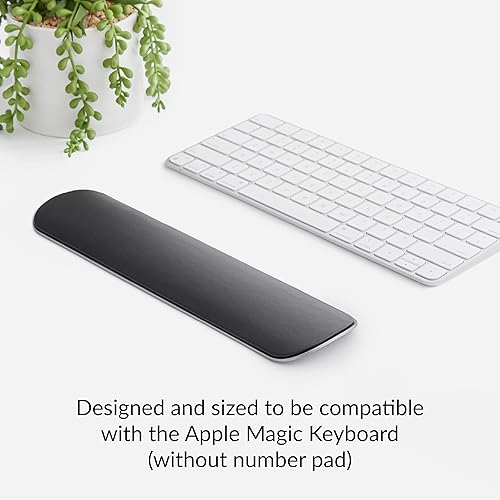 Miniatura 4 de HumanCentric Reposamuñecas para teclado, soporte de muñeca para teclado mágico de Apple, accesorios de escritorio de oficina en aluminio gris