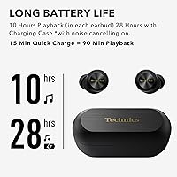 Vista 8 de Technics Reference Class Hi-Fi Wireless Earbuds, Dolby Atmos, Head Tracking, Adaptive Noise Cancelling, 3 Device Multipoint, 10-hr Battery, Wireless