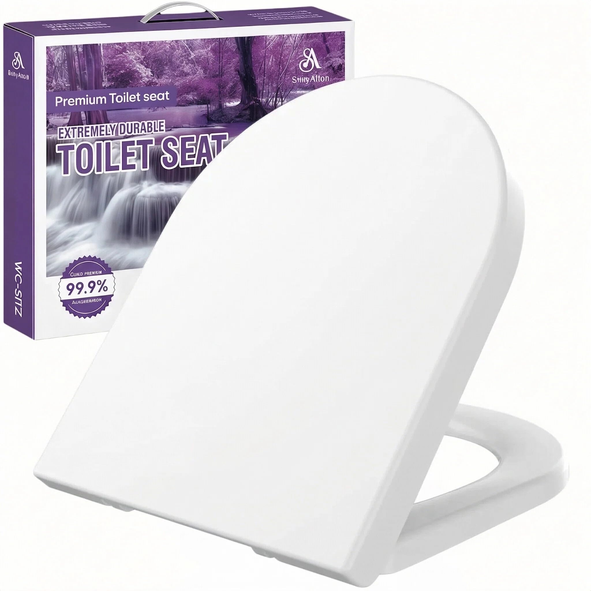 Toilettendeckel mit Absenkautomatik, Klodeckel, Klobrille,toilet seat | Absenkautomatik,UV-beständig, antibakteriell ,Einfache Montage, Stabilität und perfekte Passform,Langlebig