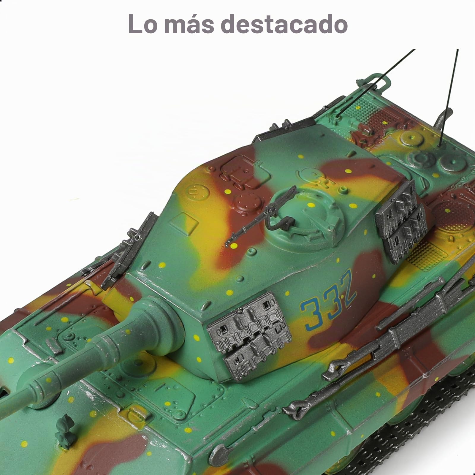 NUOTIE Modelo de Tanque Militar a Escala 1/72 con Acabado de aleación de Metal Fundido a presión con Tanque de plástico, Modelo de la Guerra Mundial, Tanque de vehículo del ejército Mini 1945