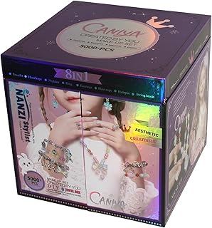 مجموعة مجوهرات تصنعها بنفسك من كانيا (صندوق مكعب 8 في 1)