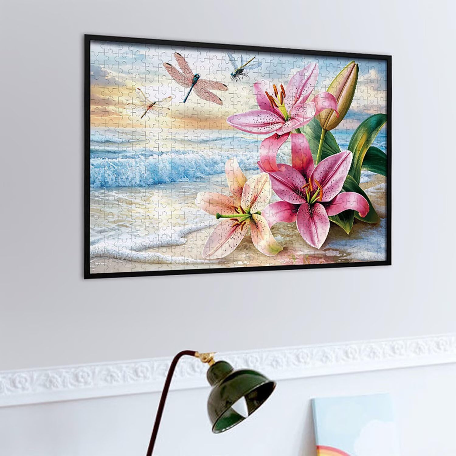 Puzzle 1500 elementów dla dorosłych puzzle dla dorosłych 1500 elementów puzzle wymagające i drażniące mózgi edukacja gra dla całości, prezenty dla mężczyzn, motyw puzzli: (Lilie plażowe) h-288