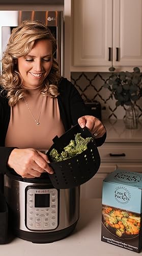 Miniatura 6 de STEAMPOCKETS - Forro de silicona para olla a presión de 6 cuartos de galón, divisor único, accesorios de cocina reutilizables, antiadherente, sin