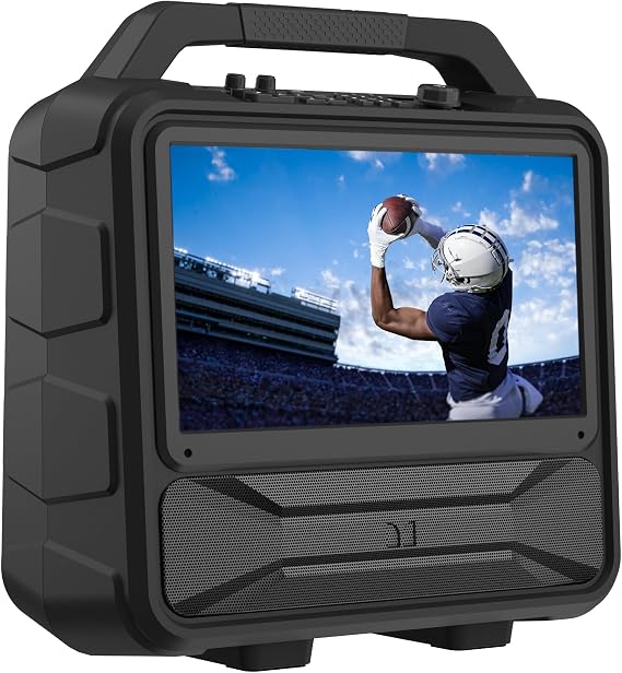 Monster Vision 2 | Portable Entertainment System with 15.6 1080p Display & 60W Speakers | up to 25 Hours of Playtime | Dual HDMI Ports | Includes USB-C to HDMI Cable | ATSC Tuner for Portable TV use