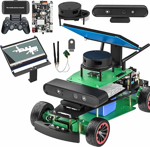 Vista 21 de Yahboom Raspberry Pi Jetson Nano/Jetson Orin Nano Super AI Profesionalmente programable Ackerman Estructura de dirección ROS2 Robot Kit para adultos